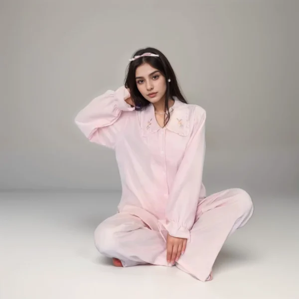 Pink sleeves frill nightwear-3.2