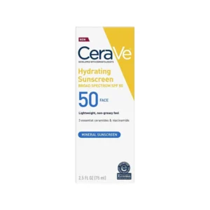 CeraVe Hydrating Mineral Sunscreen Broad Spectrum SPF 50 (75 ml)
