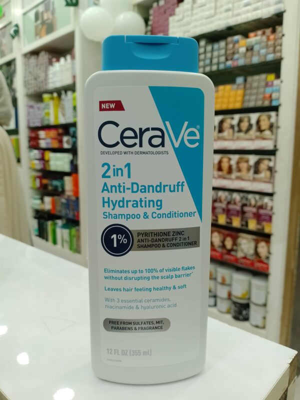 CeraVe 2 in 1 Anti-Dandruff Hydrating Shampoo And Conditioner (355 ml)