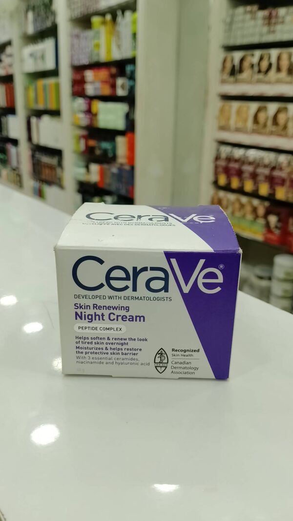 CeraVe Skin Renewing Night Cream with Ceramides, Niacinamide and Hyaluronic Acid for All Skin Types