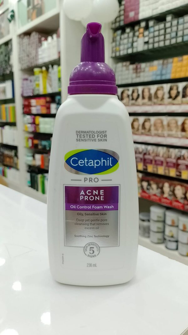 Cetaphil Pro Acne Prone Oil Control Foam Wash for Oily & Sensitive Skin (236 ml)