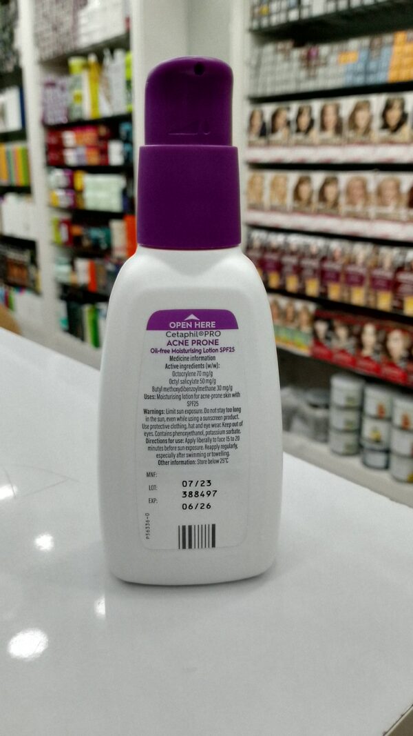 Cetaphil Pro Acne Prone Oil-Free Moisturising Lotion SPF 25 for Oily & Sensitive Skin (118 ml) - Image 2