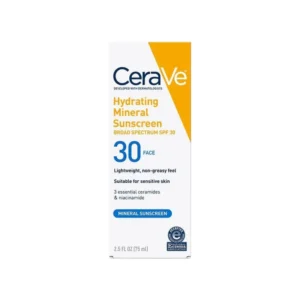 CeraVe Hydrating Mineral Sunscreen Broad Spectrum SPF 30 (75 ml)