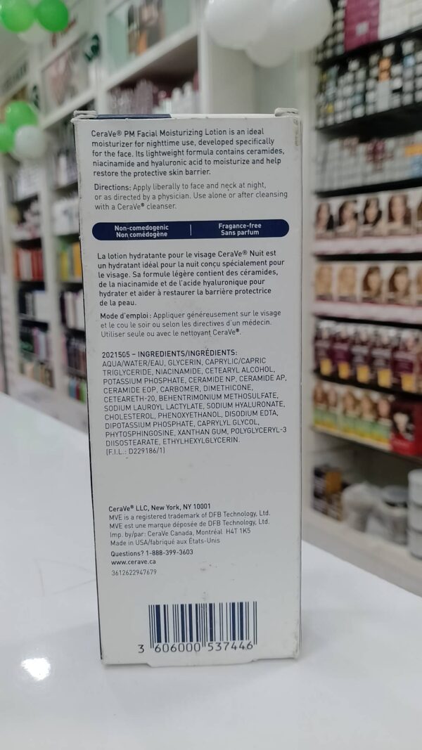 CeraVe PM Facial Moisturizing Lotion Oil Free (89 ml) - Image 2