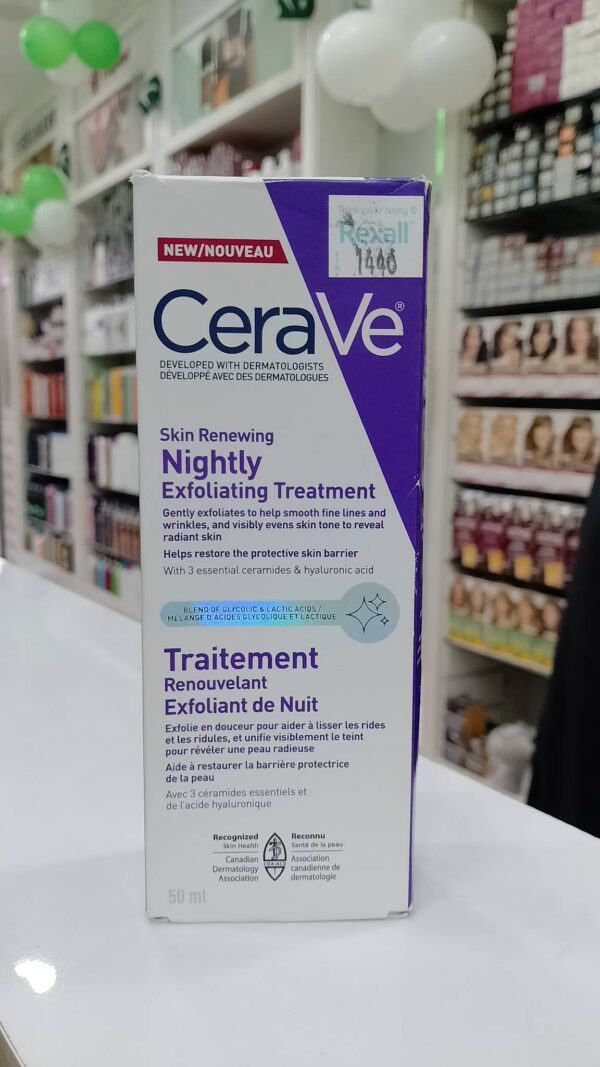 CeraVe Skin Renewing Nightly Exfoliating Treatment with Glycolic & Lactic Acid (50 ml)