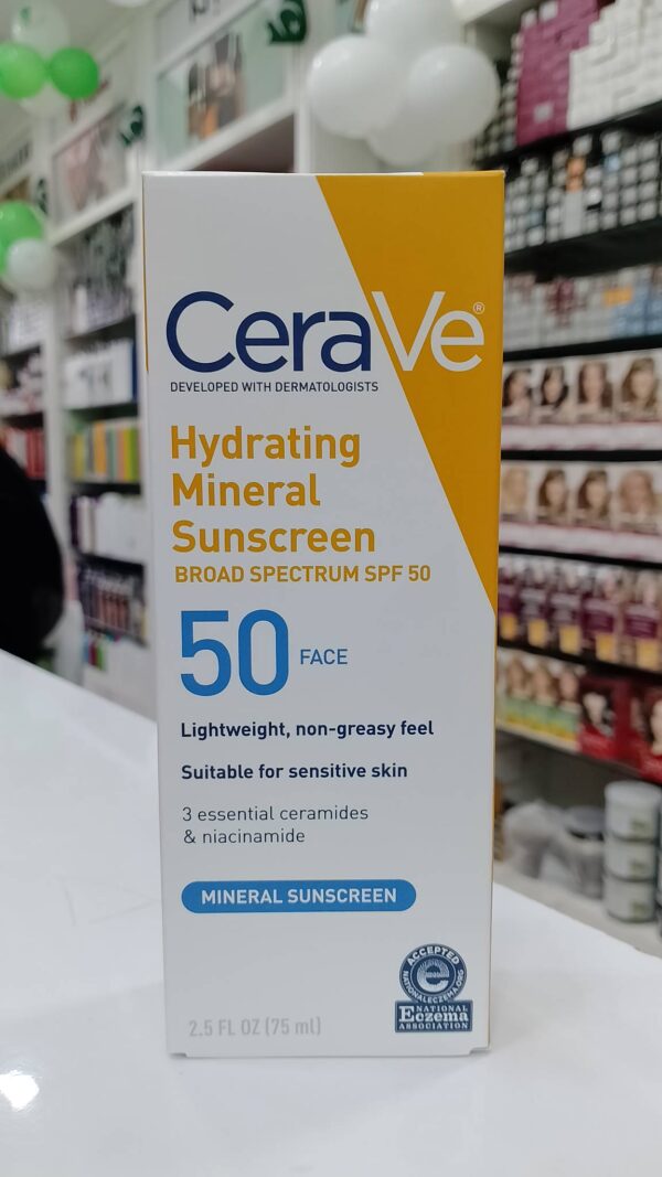 CeraVe Hydrating Mineral Sunscreen Broad Spectrum SPF 50 (75 ml)