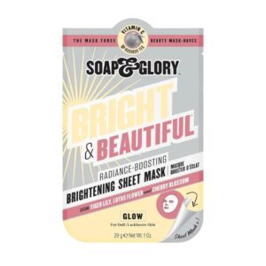 Soap & Glory Bright & Beautiful Brightening Sheet Face Mask - for Dull Skin (29 g)