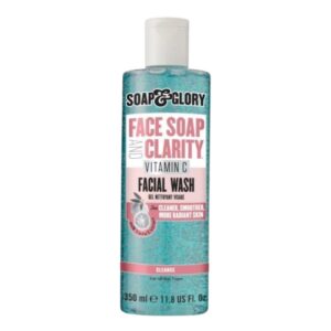 Soap & Glory Face Soap and Clarity Vitamin C Facial Wash Gel – Radiance Boosting Cleanser (340 ml)