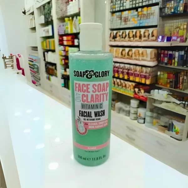 Soap & Glory Face Soap and Clarity Vitamin C Facial Wash Gel – Radiance Boosting Cleanser (350 ml)
