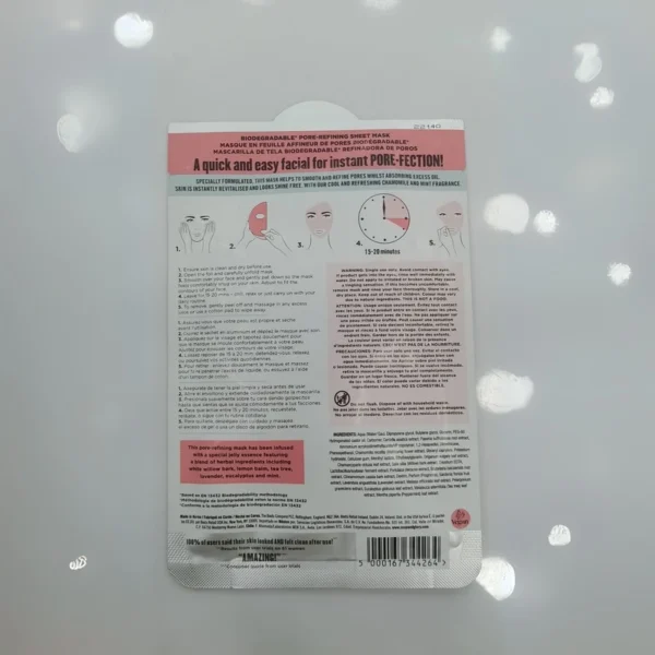 Soap & Glory The Fab Pore Pore-Refining Sheet Face Mask For Oily Skin (29 g) - Image 2