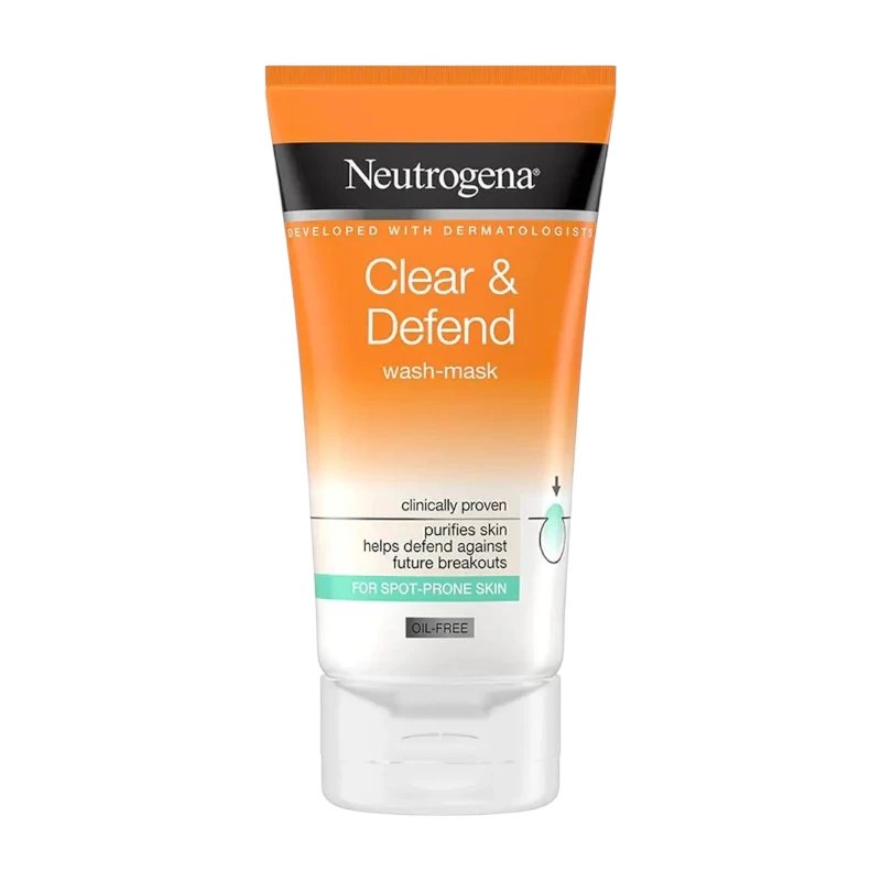 Neutrogena Clear & Defend Facewash + Mask for Spot Prone Skin (150ml) 1 Neutrogena Clear & Defend Facewash + Mask for Spot Prone Skin (150ml)
