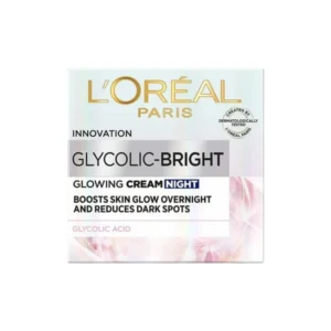 L’Oréal Paris Glycolic Bright Glowing Night Cream with Glycolic Acid (50g)
