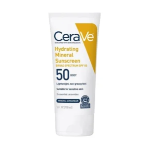 CeraVe Hydrating Mineral Sunscreen SPF 50 for Body (150g)