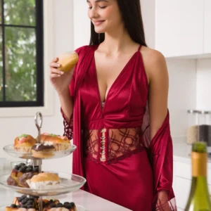 Flourish Gown Set 3602 - Maroon