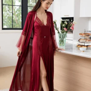 Flourish Gown Set 3905 - Maroon