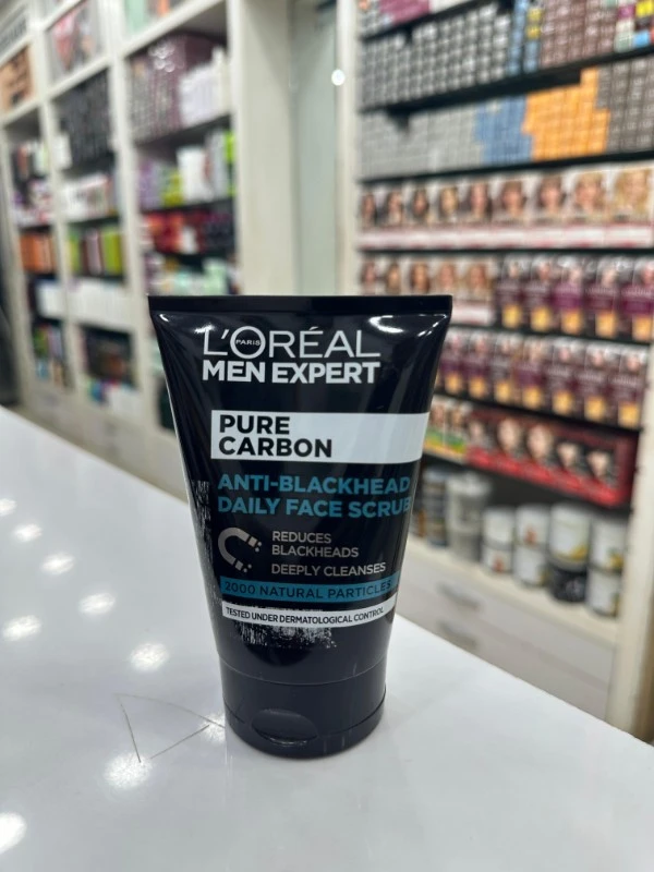 LOreal Men Expert Pure Carbon Anti-Blackhead Daily Face Scrub - 100ml 2 LOreal Men Expert Pure Carbon Anti-Blackhead Daily Face Scrub - 100ml - Image 2