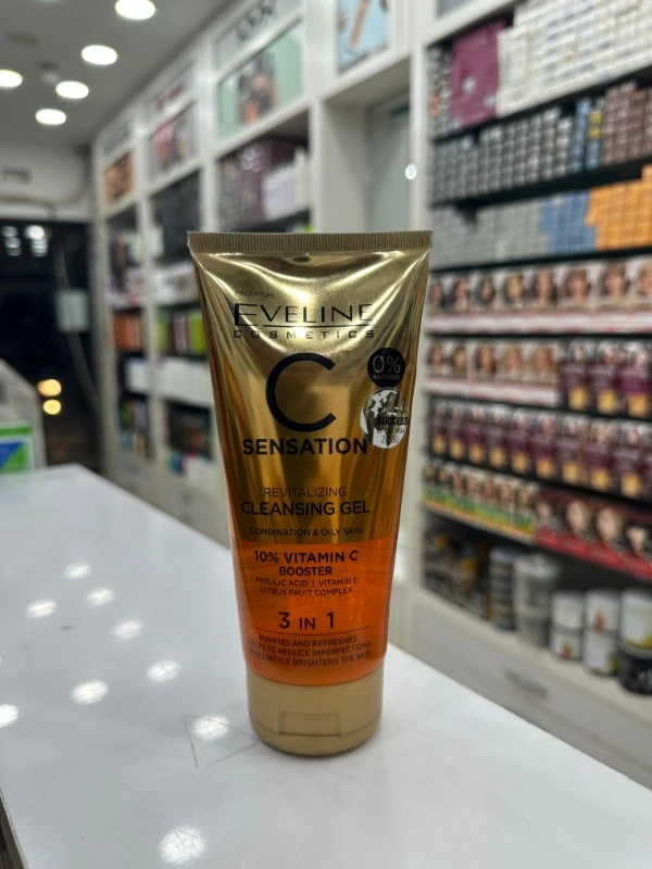 Eveline Cosmetics C Sensation Revitalizing 3in1 Cleansing Gel -150ml 2 Eveline Cosmetics C Sensation Revitalizing 3in1 Cleansing Gel -150ml - Image 2