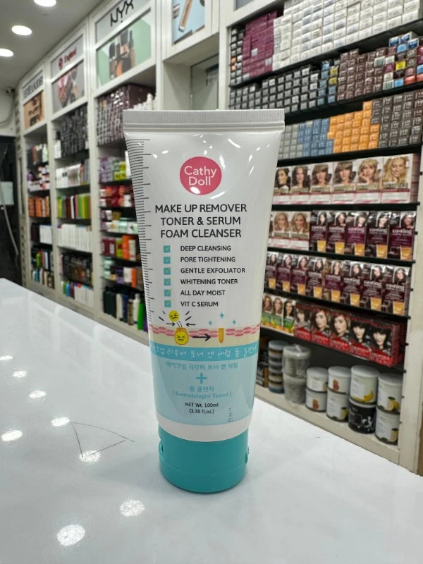 Cathy Doll Make Up Remover Toner & Serum Foam Cleanser - 100g 2 Cathy Doll Make Up Remover Toner & Serum Foam Cleanser - 100g - Image 2