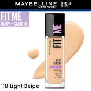 Maybelline Fit Me Dewy + Smooth Liquid Foundation - 118 Light Beige