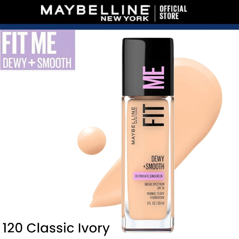 Maybelline Fit Me Dewy + Smooth Liquid Foundation - 120 Classic Ivory 1 Maybelline Fit Me Dewy + Smooth Liquid Foundation - 120 Classic Ivory