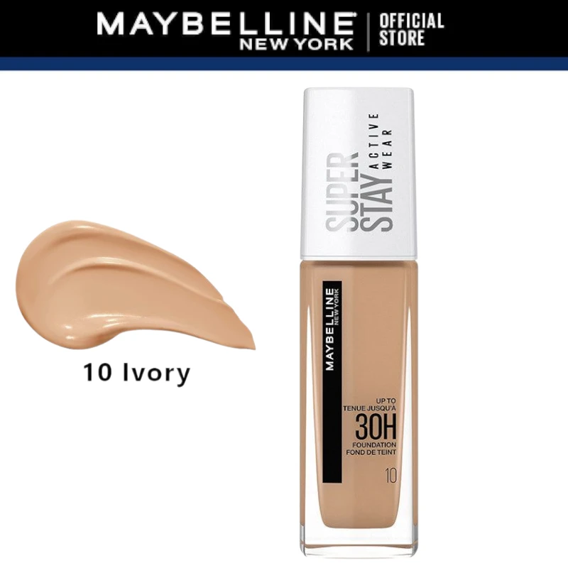 Maybelline SuperStay 30H Active Wear Foundation - 10 Ivory 1 Maybelline SuperStay 30H Active Wear Foundation - 10 Ivory