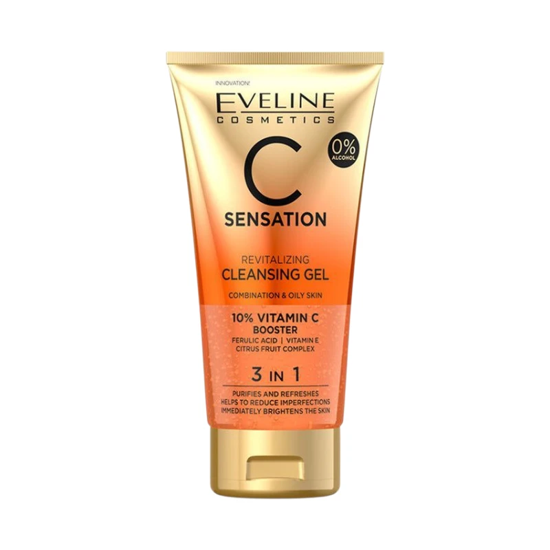 Eveline Cosmetics C Sensation Revitalizing 3in1 Cleansing Gel -150ml 1 Eveline Cosmetics C Sensation Revitalizing 3in1 Cleansing Gel -150ml