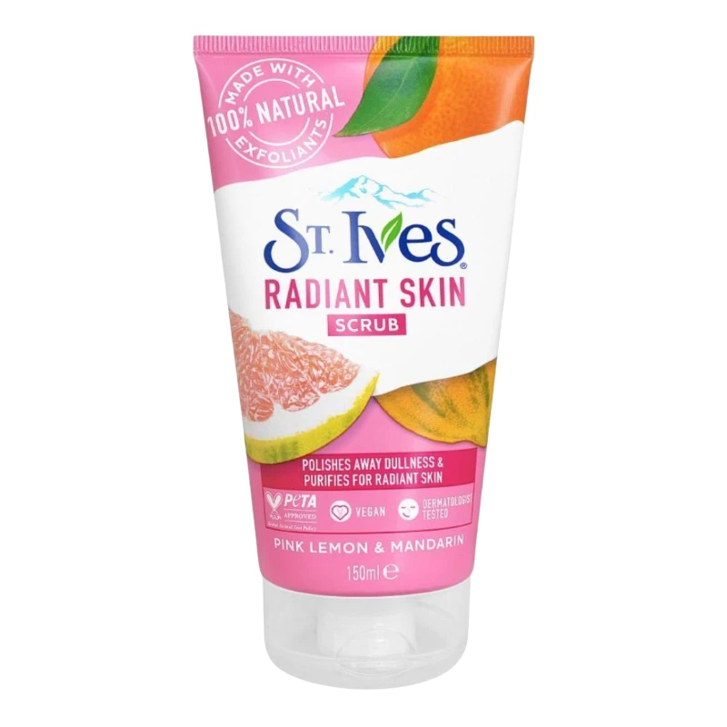 St. Ives Radiant Skin Pink Lemon & Mandarin Facial Scrub - 150ml 1 St. Ives Radiant Skin Pink Lemon & Mandarin Facial Scrub - 150ml