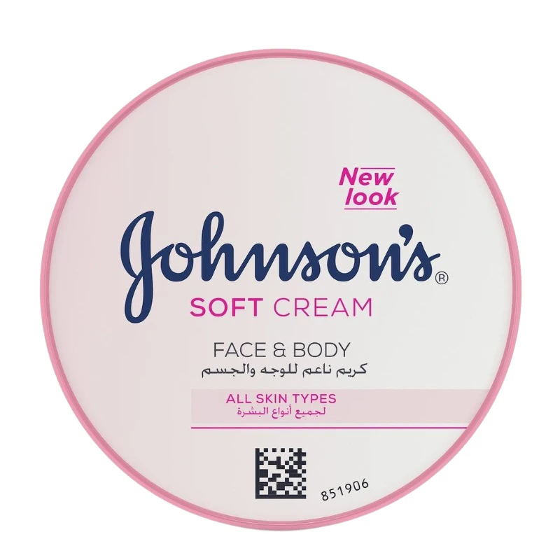 Johnson's Soft Cream for Face & Body for All Skin Types - 200ml 1 Johnson's Soft Cream for Face & Body for All Skin Types - 200ml