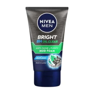 Nivea Men Bright 8H Oil Clear Anti-Shine + Purify Mud Facial Foam - 100ml