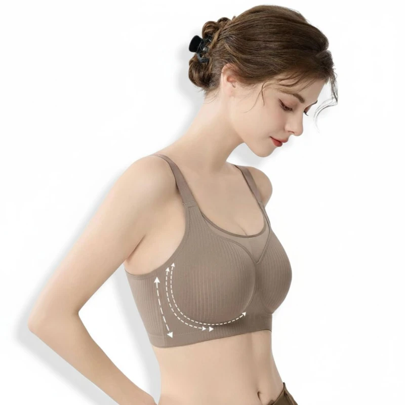 Seamless Plus Size Thin Cup Comfortable Push-Up Mesh Bra 3 Seamless Plus Size Thin Cup Comfortable Push-Up Mesh Bra - Image 3