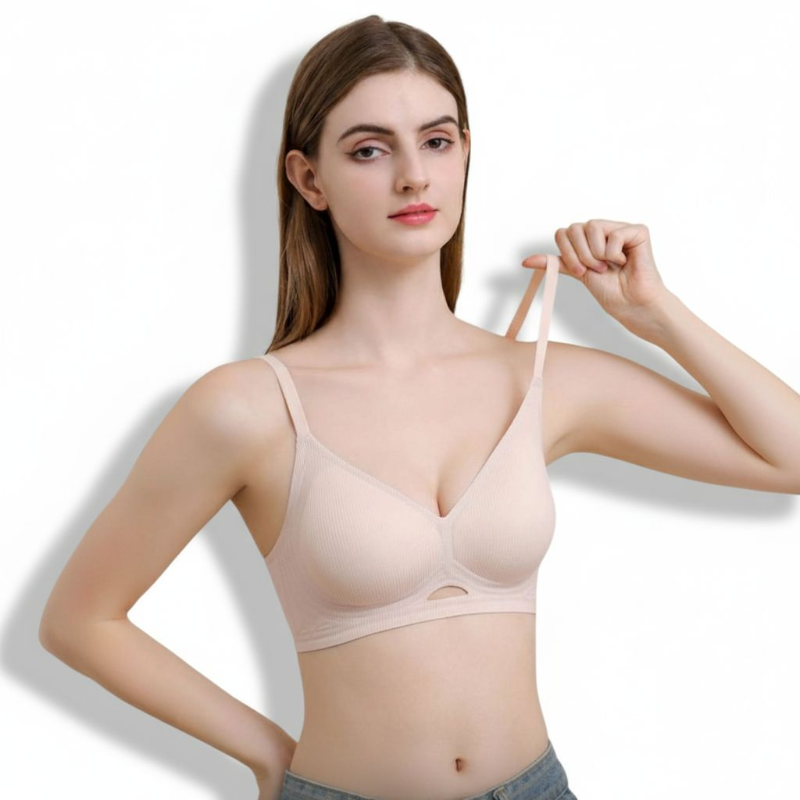 Seamless Soft Comfortable Wire-Free Hollow Push-Up Bra 4 Seamless Soft Comfortable Wire-Free Hollow Push-Up Bra - Image 4