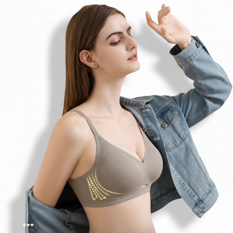 Seamless Soft Comfortable Wire-Free Hollow Push-Up Bra 3 Seamless Soft Comfortable Wire-Free Hollow Push-Up Bra - Image 3