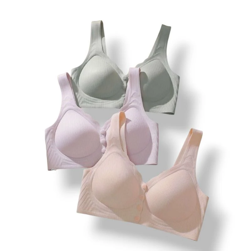 Seamless Soft Fabric Front Closure Daily Wear Bra 5 Seamless Soft Fabric Front Closure Daily Wear Bra - Image 5