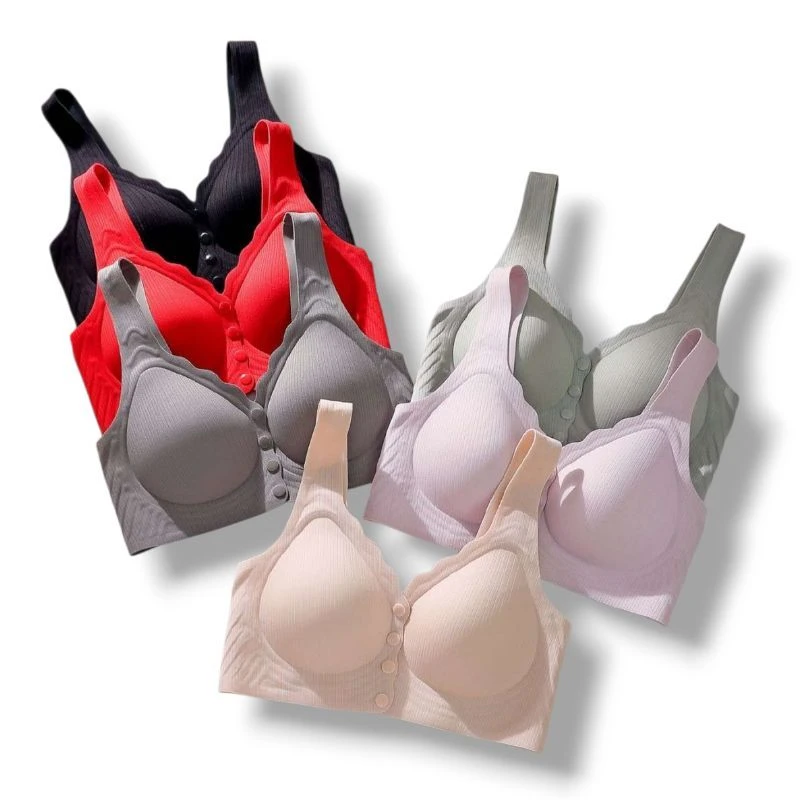 Seamless Soft Fabric Front Closure Daily Wear Bra 4 Seamless Soft Fabric Front Closure Daily Wear Bra - Image 4