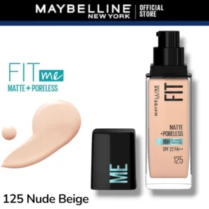 Maybelline Fit Me Matte + Poreless Liquid Foundation - 125 Nude Beige
