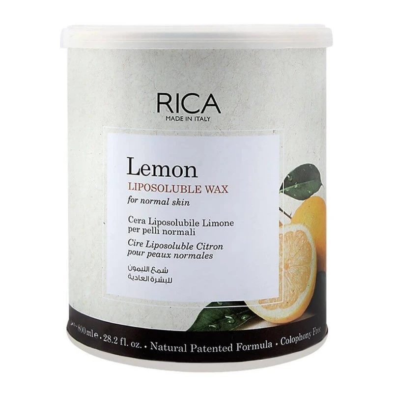 Rica Lemon Liposoluble Wax for Normal Skin - 800ml 1 Rica Lemon Liposoluble Wax for Normal Skin - 800ml