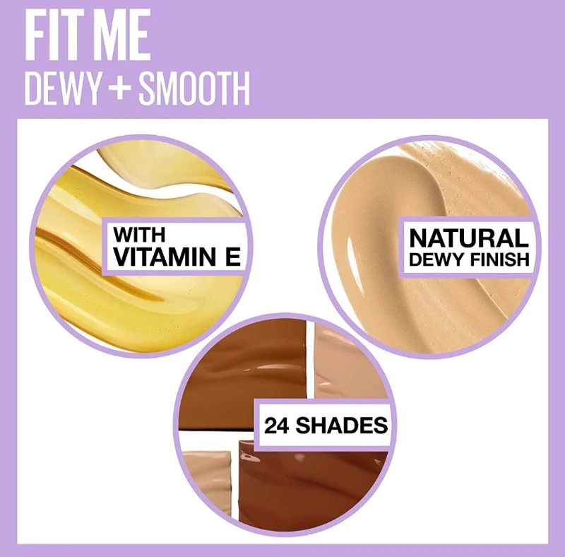 Maybelline Fit Me Dewy + Smooth Liquid Foundation - 120 Classic Ivory 2 Maybelline Fit Me Dewy + Smooth Liquid Foundation - 120 Classic Ivory - Image 2