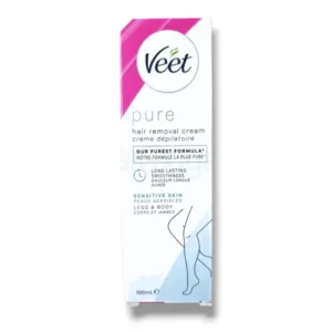 Veet Pure Hair Removal Cream for Sensitive Skin, Body & Legs - 100ml