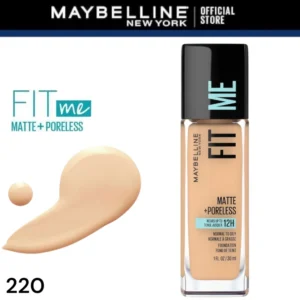 Maybelline Fit Me Matte + Poreless Liquid Foundation - 220 Natural Beige